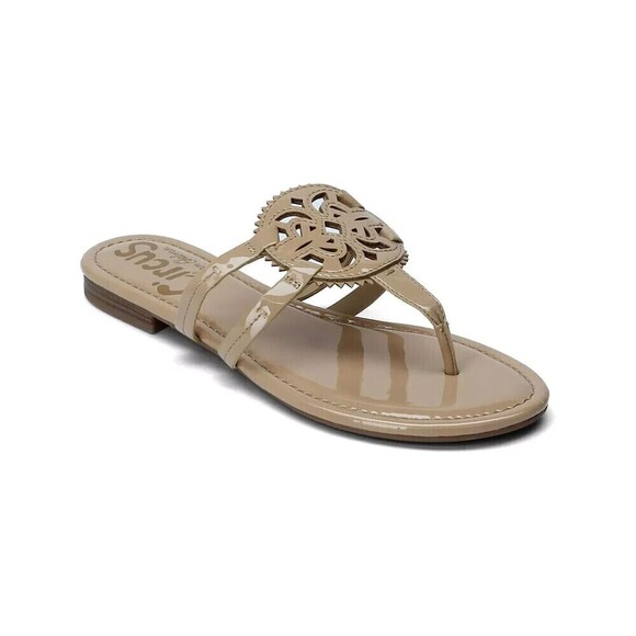 CIRCUS NY Women's Tan Medallion Canyon Open Toe Slip On Thong Sandals 7.5M - Picture 1 of 4